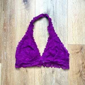 PINK lace Halter Bra